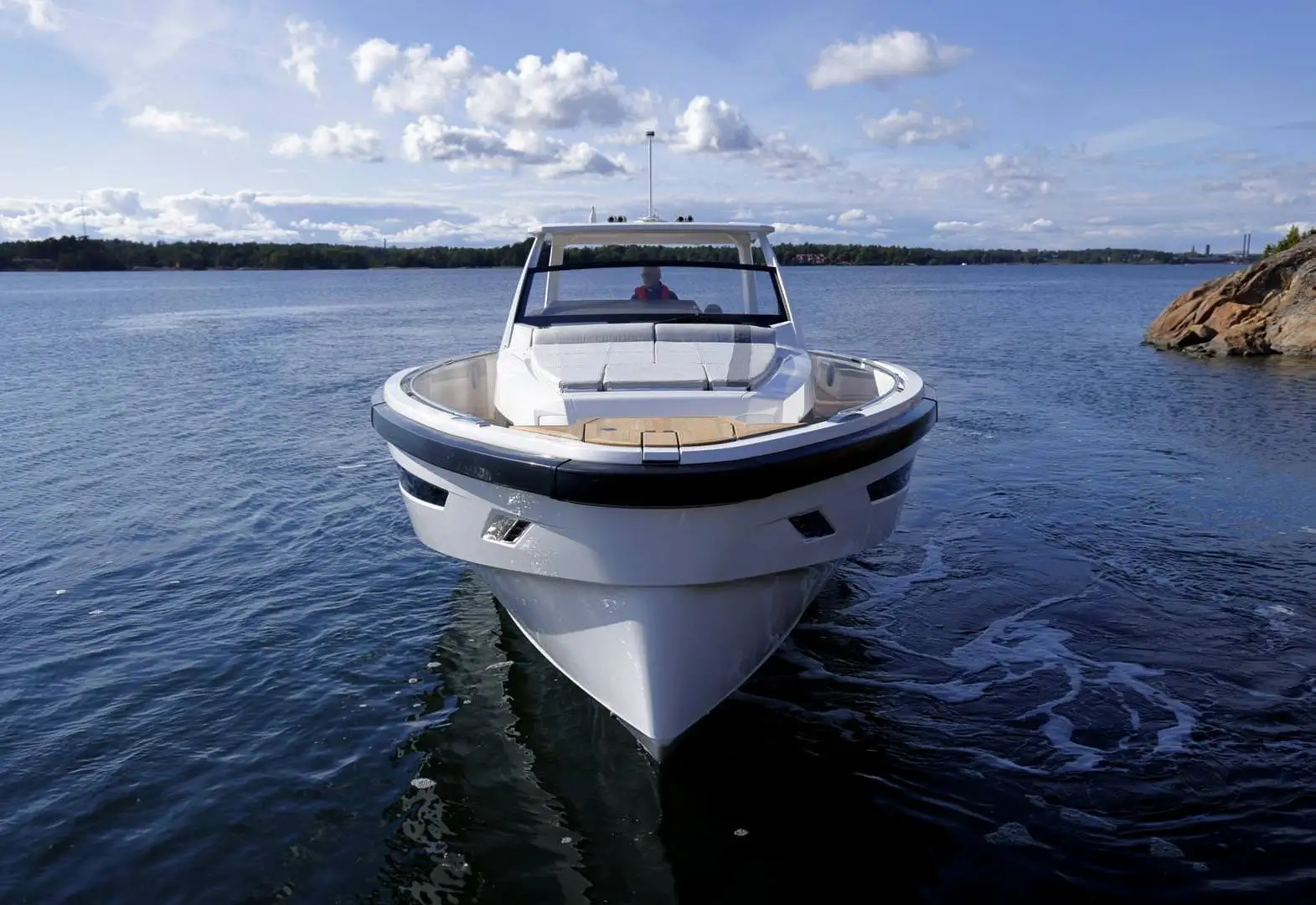 Yacht moored at the dock