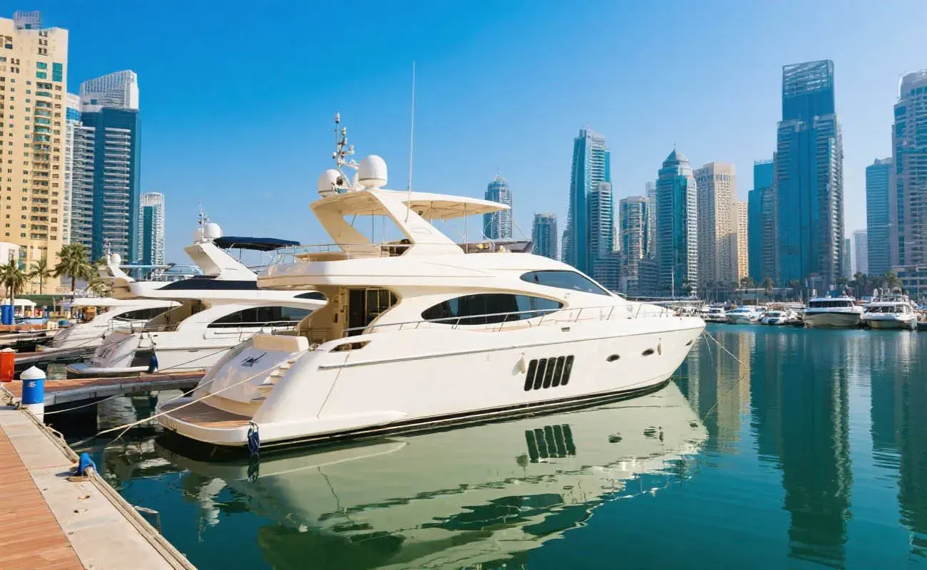 Yacht moored at the dock