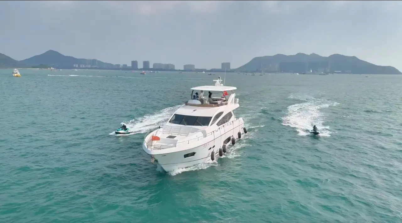 Yacht sailing on the sea