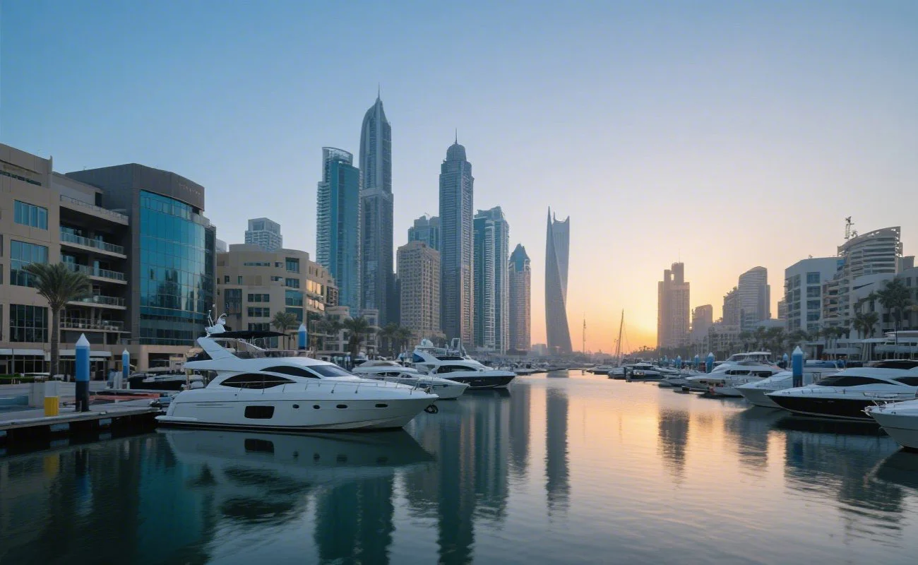 The yacht is on the sea.